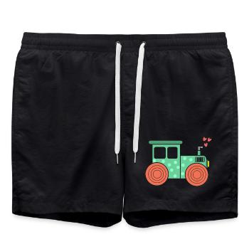 Tracteur cardiaque Véhicule commercial Ferme Champ agricole - Short de bain - noir - Devant - AI Model Male 185 light (185cm)