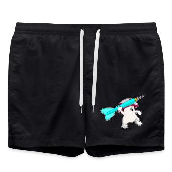 Pilz Dart Dartpfeil - Badeshorts - Schwarz - Vorne - AI Model Male 185 light (185cm)