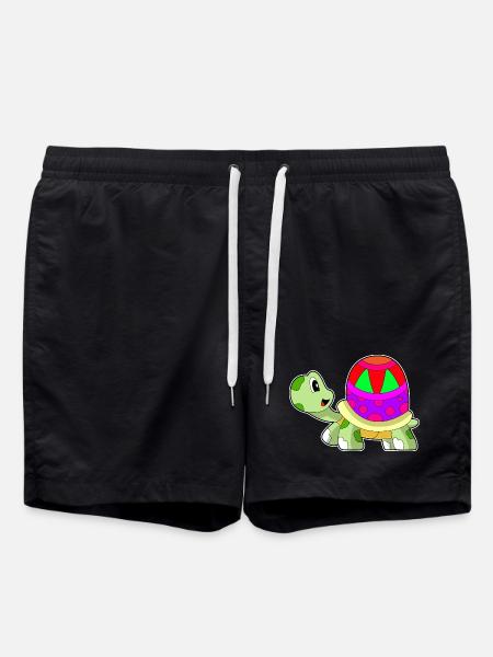 Turtle Easter Egg - Swim Trunks - black
