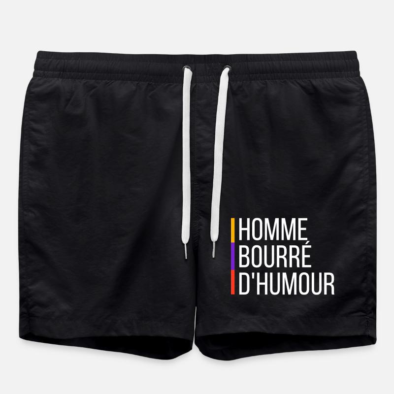 Homme bourré d'humour - Short de bain - noir