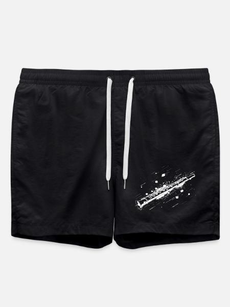 Flute Street Art - Swim Trunks - black