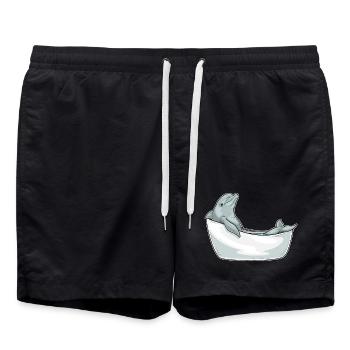 Dolphin Bathing Bathtub - Swim Trunks - black - Front - AI Model Male 185 light (185cm)