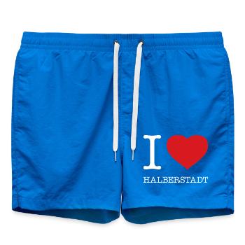 I LOVE HALBERSTADT - Swim Trunks - cobalt blue - Front