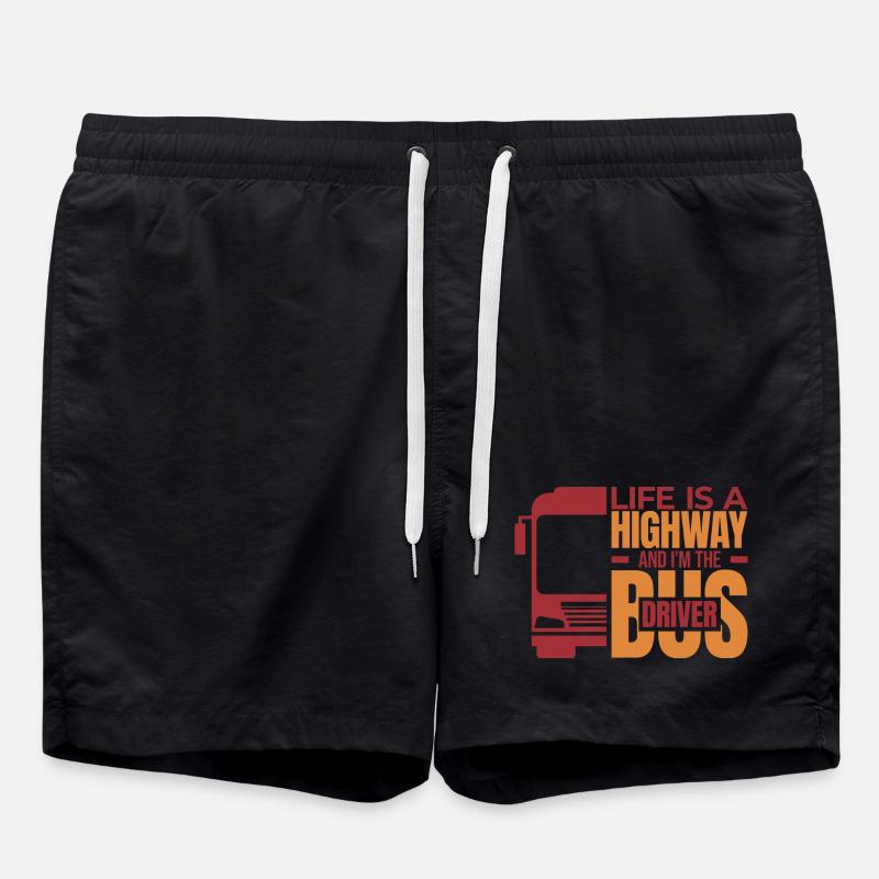 Profond chauffeur de bus disant - Short de bain - noir