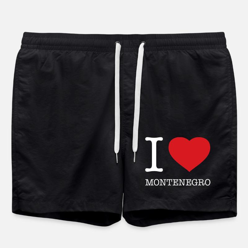J’ADORE LE MONTÉNÉGRO - Short de bain - noir