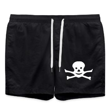 Willy Wolf - Tête de mort souriante - Short de bain - noir - Devant - AI Model Male 185 light (185cm)