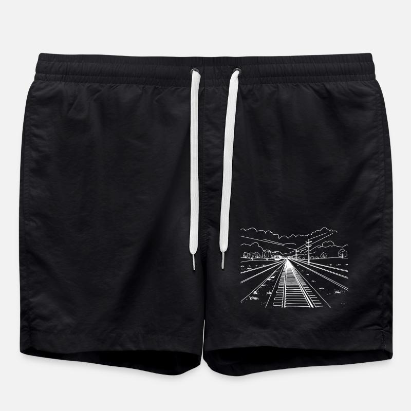 Railway - Swim Trunks - black