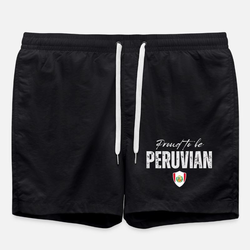 Fier Péruvien, Fabriqué au Pérou - Short de bain - noir