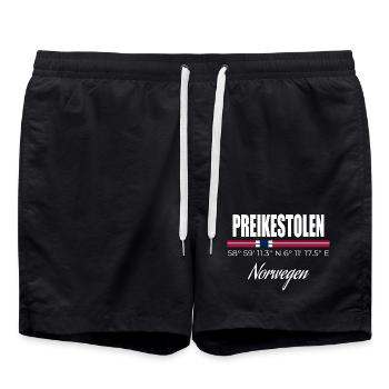 Preikestolen - Badeshorts - Schwarz - Vorne - AI Model Male 185 light (185cm)