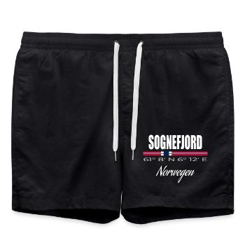 Sognefjord - Badeshorts - Schwarz - Vorne - AI Model Male 185 light (185cm)