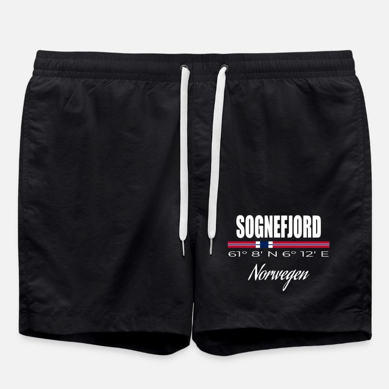 Sognefjord - Badeshorts - Schwarz