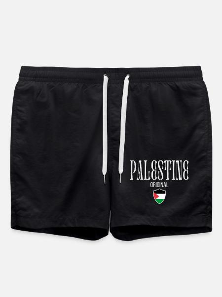 I love Palestine, free Palestine - Swim Trunks - black