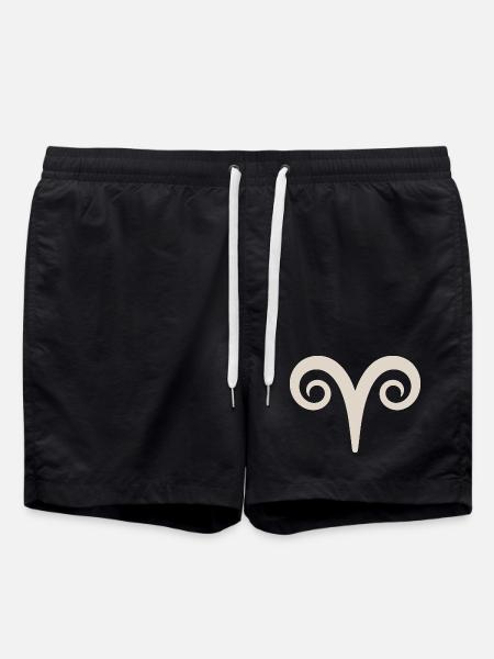 Vædderen Stjernetegn Symbol Vædderen Horoskop Vædderen - Badeshorts - sort