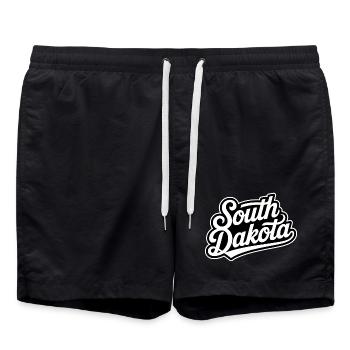 South Dakota - Souvenir USA State Design - Swim Trunks - black - Front - AI Model Male 185 light (185cm)