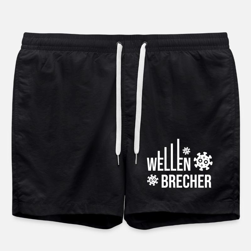 Wellenbrecher Virus - Badeshorts - Schwarz