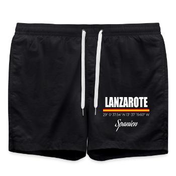 Lanzarote - Badeshorts - Schwarz - Vorne - AI Model Male 185 light (185cm)