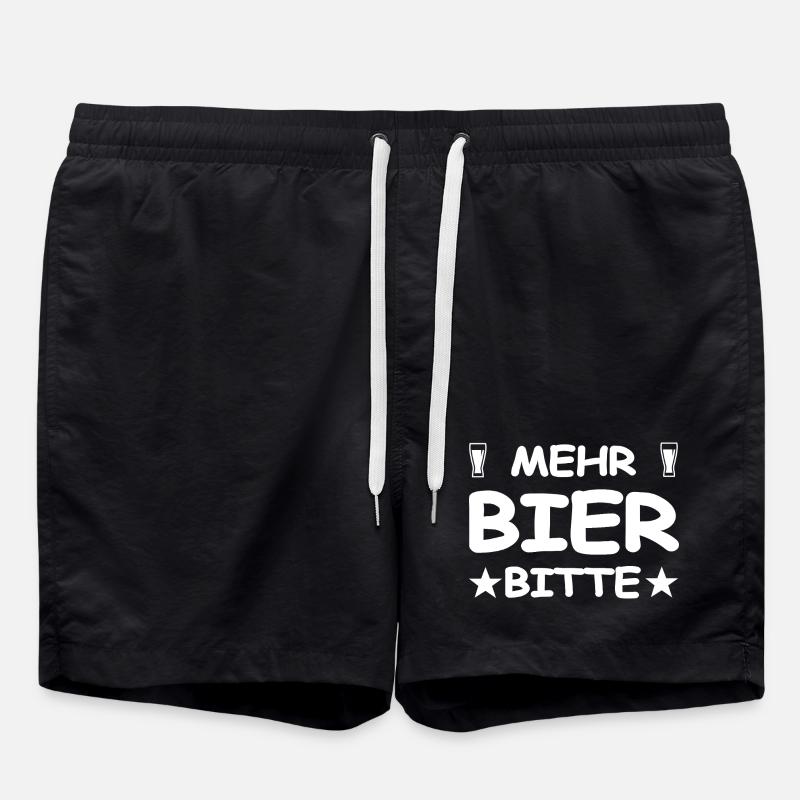 Bier - Badeshorts - Schwarz