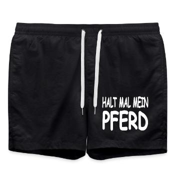 Chevaux - Short de bain - noir - Devant - AI Model Male 185 light (185cm)