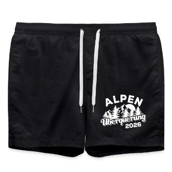 Traversée des Alpes 2026 - Randonnée - Short de bain - noir - Devant - AI Model Male 185 light (185cm)