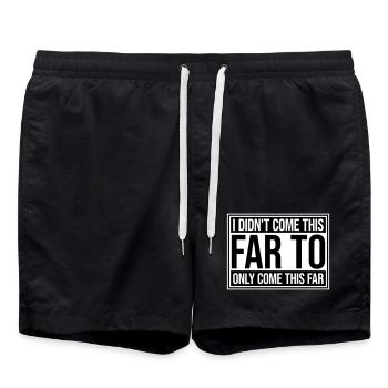 Je ne suis pas venu jusqu’ici pour seulement venir jusqu’ici Devise - Short de bain - noir - Devant - AI Model Male 185 light (185cm)