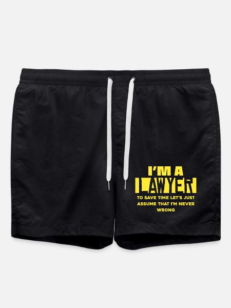 I'm a lawyer – save time saying - Swim Trunks - black