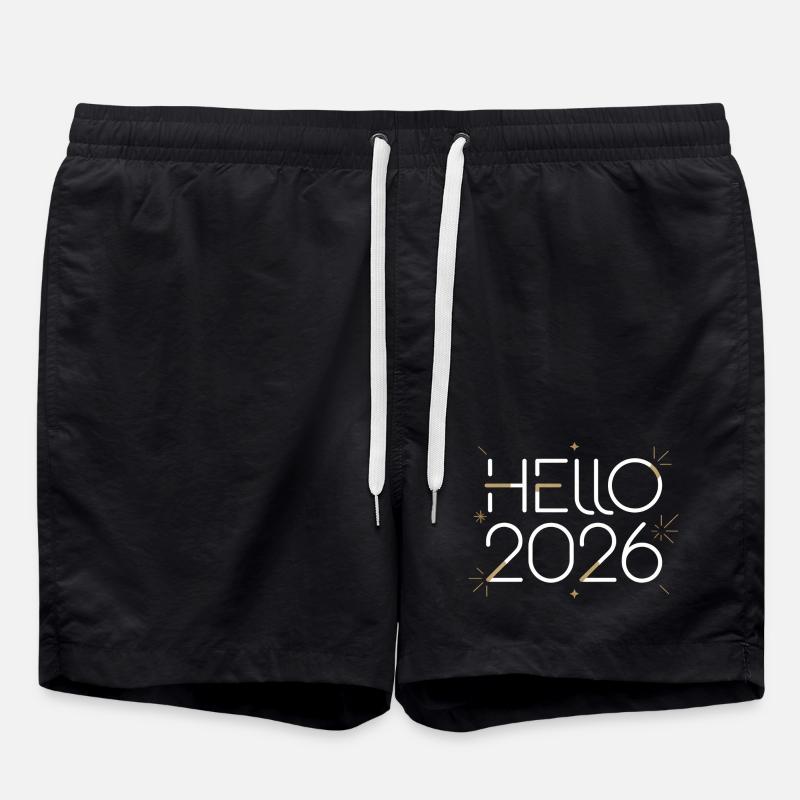 Bonjour enseigne néon 2026 - Short de bain - noir