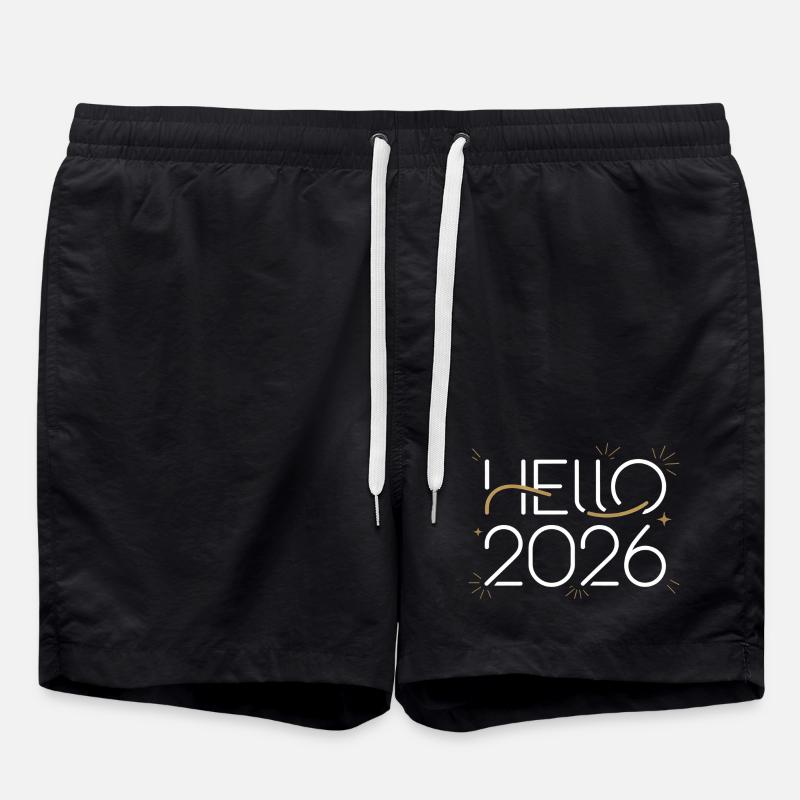 Hallo Neon-Feier 2026 - Badeshorts - Schwarz