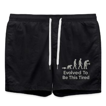 Charles Darwin Don Natural - Short de bain - noir - Devant - AI Model Male 185 light (185cm)
