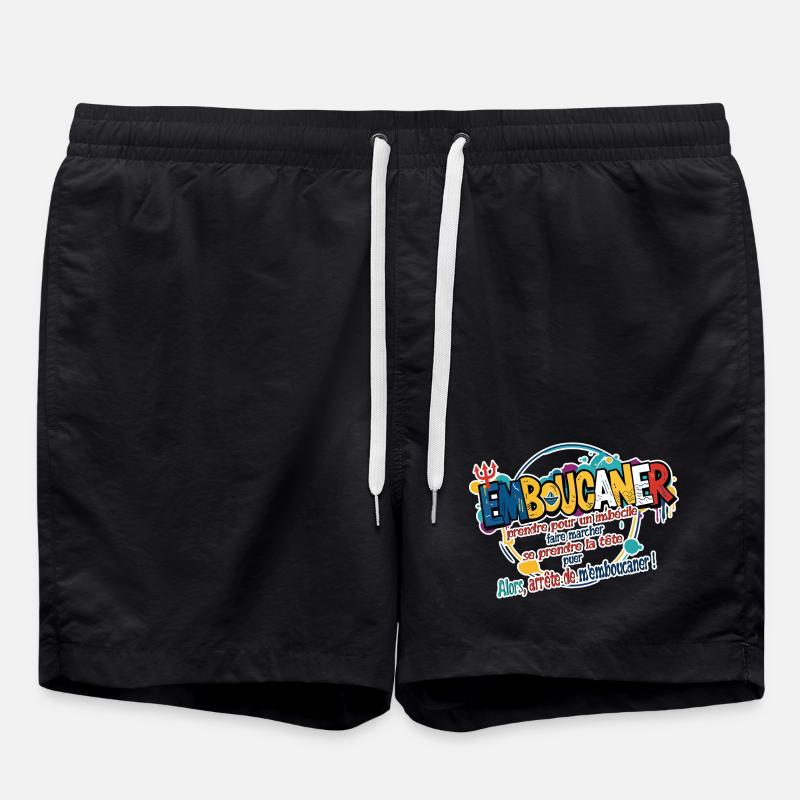 Marseille Slang Art - Emboucaner Expression Design - Short de bain - noir
