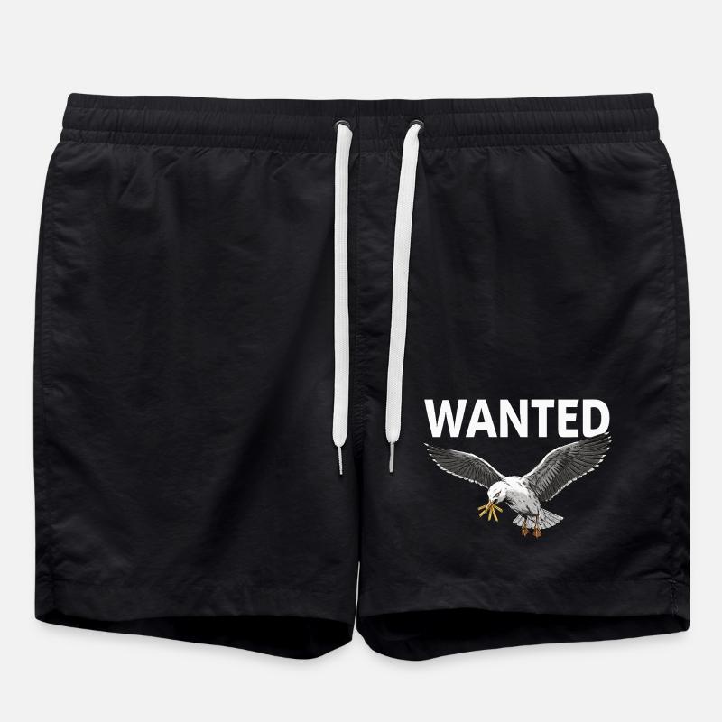 Gesuchte Pommes-möwe - Badeshorts - Schwarz