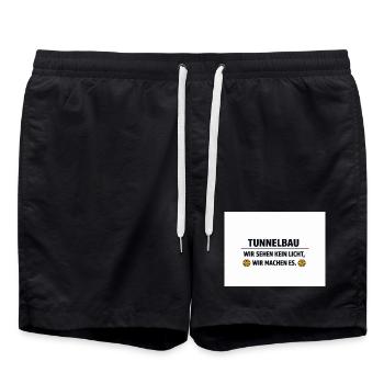 Tunnelling Lichtmacher - Swim Trunks - black - Front - AI Model Male 185 light (185cm)
