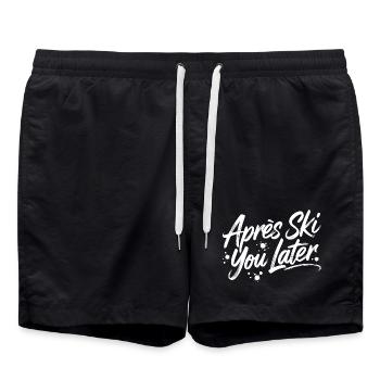 Après Ski you later - Swim Trunks - black - Front - AI Model Male 185 light (185cm)