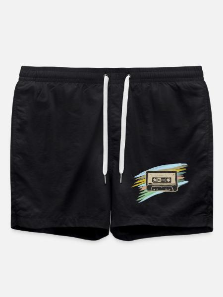 Cassettes Vibe Neon Brushes - Swim Trunks - black