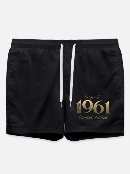 65th Birthday Original January 1961 - Swim Trunks - black