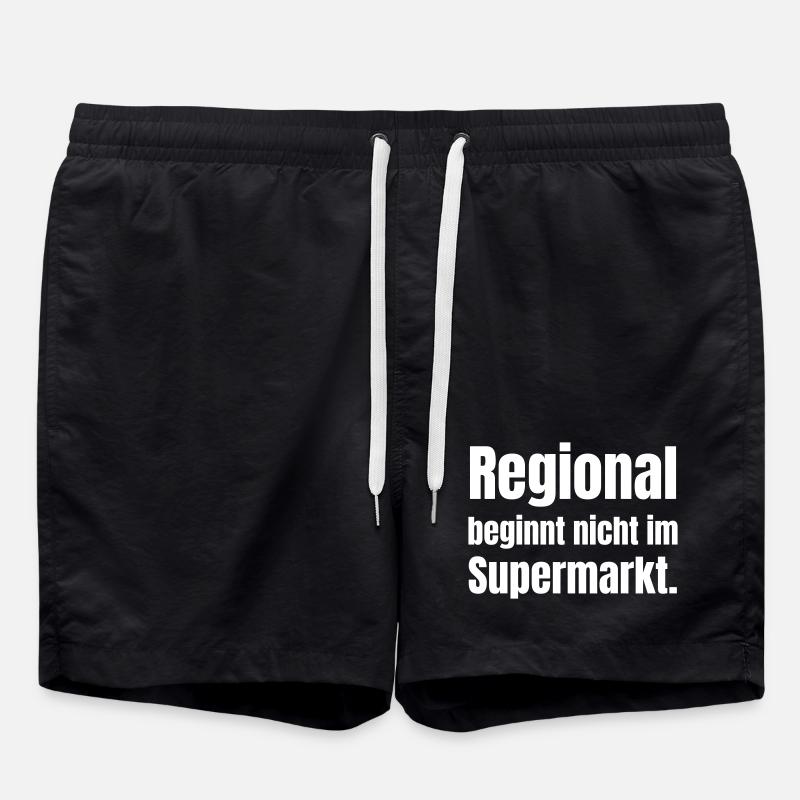 Regionalität statt Supermarkt-Standard - Badeshorts - Schwarz