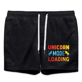 Unicorn mode loading - Badeshorts - Schwarz - Vorne - AI Model Male 185 light (185cm)