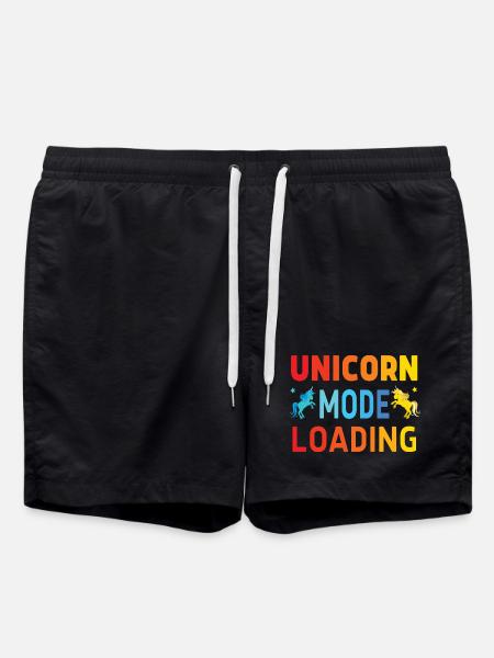 Unicorn mode loading - Badeshorts - Schwarz