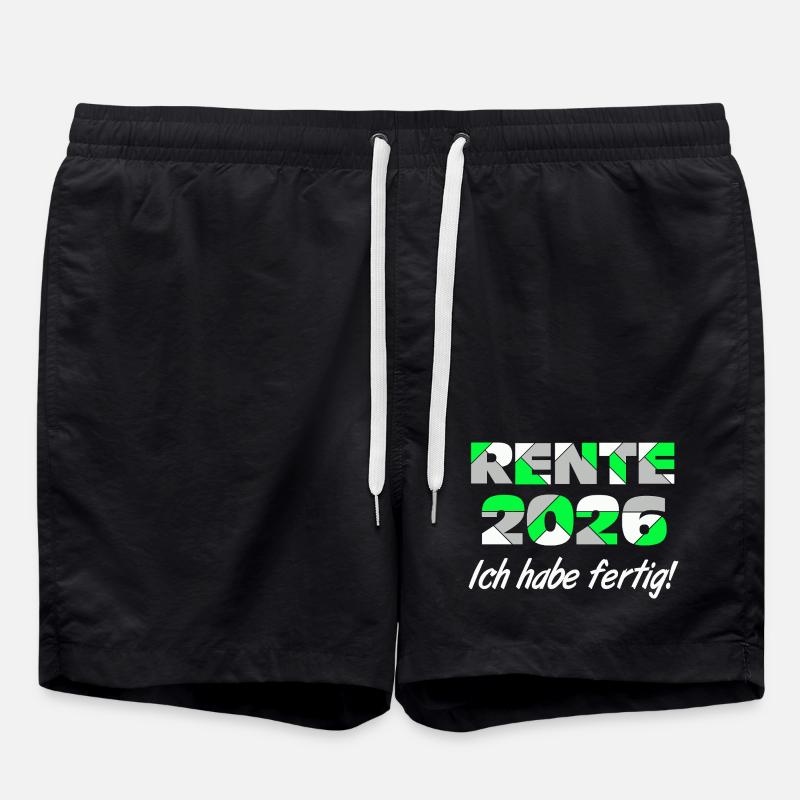 Pension 2026, I'm done - Swim Trunks - black