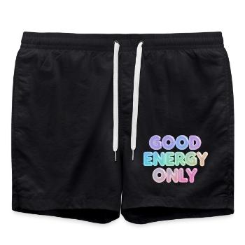 Only good energy - Swim Trunks - black - Front - AI Model Male 185 light (185cm)