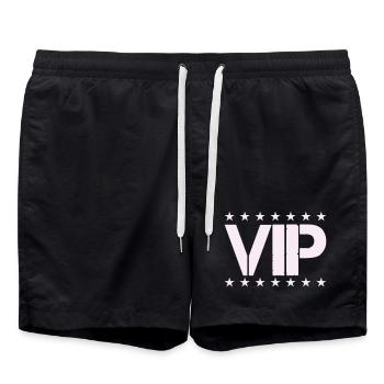 Déclaration VIP Star en rose pastel - Short de bain - noir - Devant - AI Model Male 185 light (185cm)