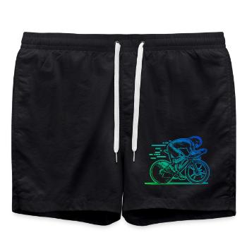 Motif emblématique du vélo de route - Short de bain - noir - Devant - AI Model Male 185 light (185cm)