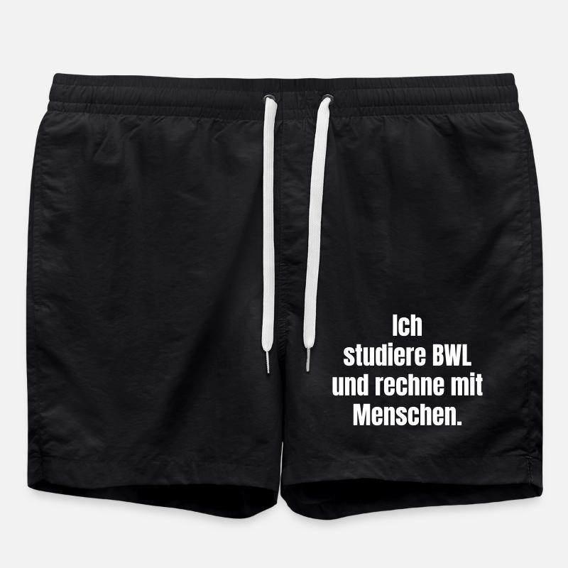 Business Studies: People Calculate Poster - Swim Trunks - black