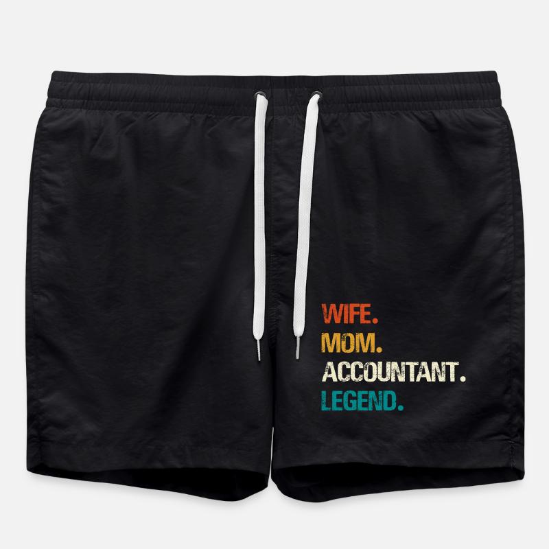 Épouse Mère Comptable Légende - Short de bain - noir