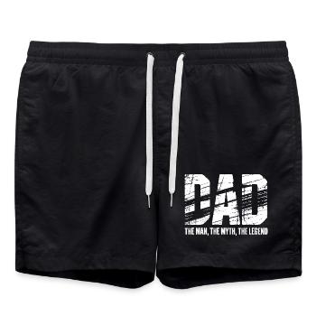 Dad The Man The Myth Legend - Swim Trunks - black - Front - AI Model Male 185 light (185cm)