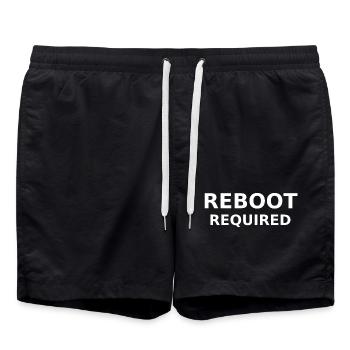 REBOOT REQUIRED - Badeshorts - Schwarz - Vorne - AI Model Male 185 light (185cm)