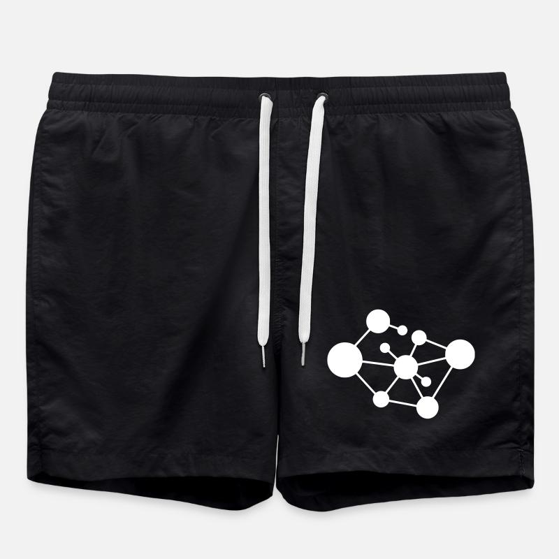 Molecule Network Connection - Swim Trunks - black
