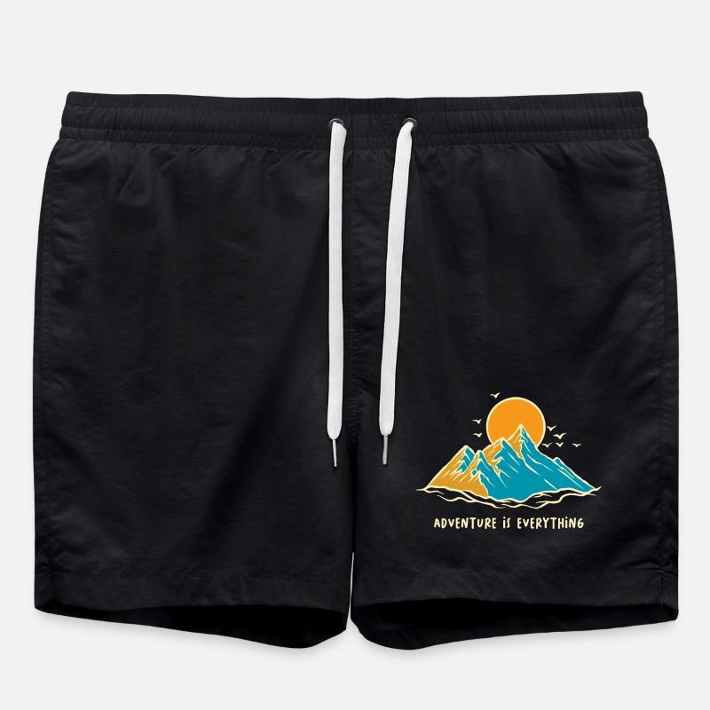 Adventure Is Everything Shirt - Swim Trunks - black