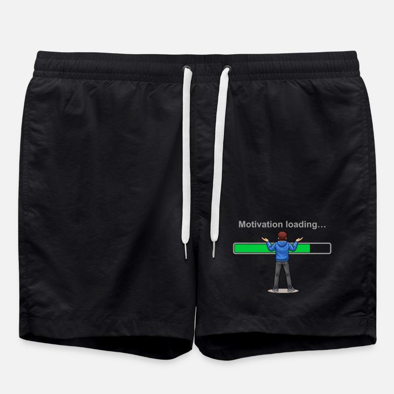 Motivation qui charge... Veuillez patienter - Short de bain - noir