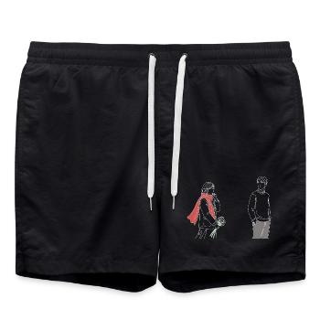 Drame coréen K-Drama Lover Kdrama - Short de bain - noir - Devant - AI Model Male 185 light (185cm)