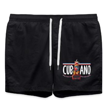 Kuba Stolz & Heimat - Cuba Flagge Design - Badeshorts - Schwarz - Vorne - AI Model Male 185 light (185cm)